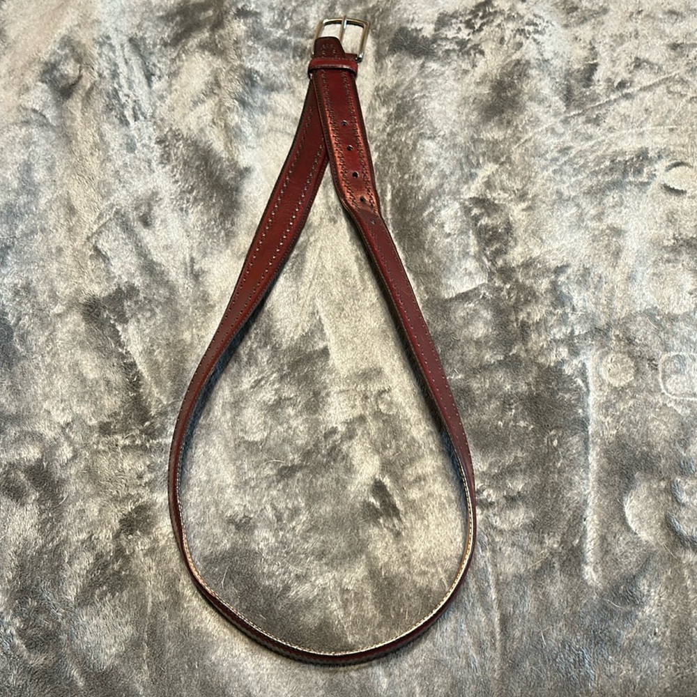 Allen Edmonds Brown Printed Belt